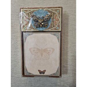 NEW Sealed Punch Studio Embossed Butterfly Desk Memo Cube Stationary
